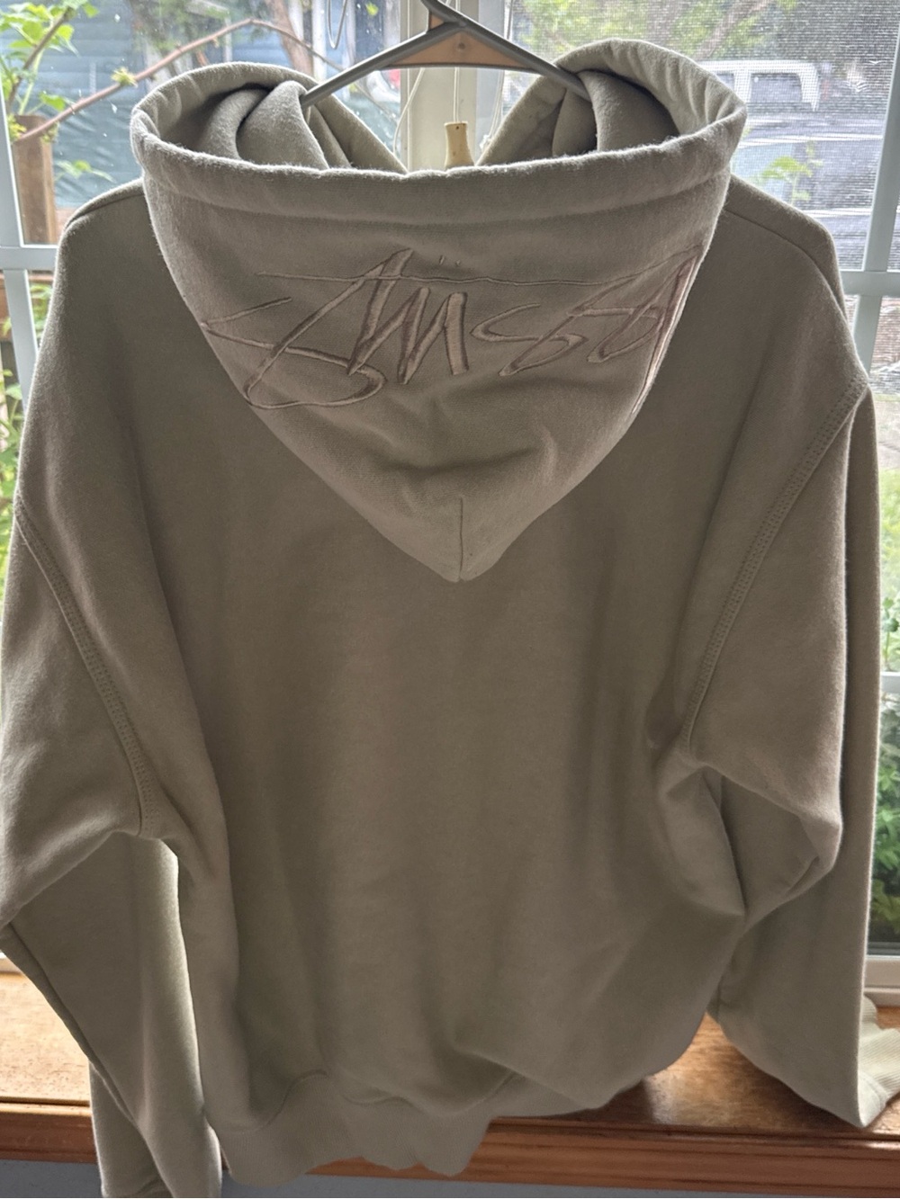 Stussy Hooded Pullover in Beige